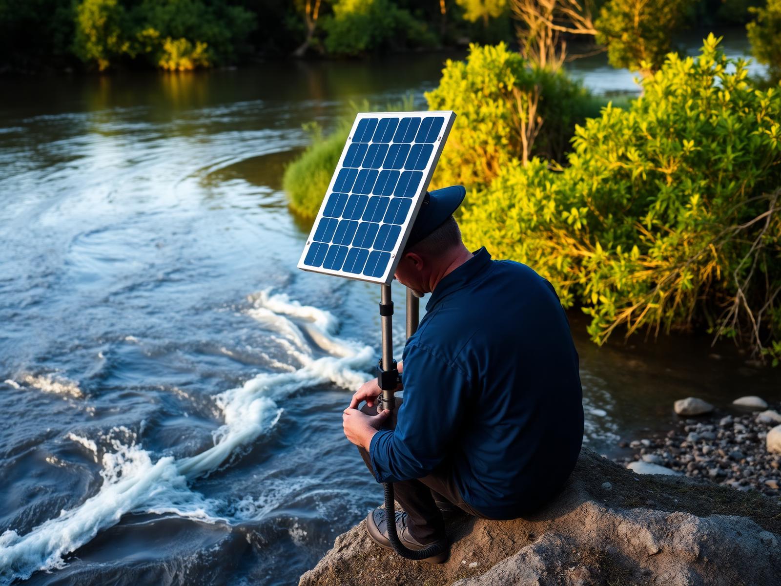 Infraestrutura de energia limpa com painéis solares